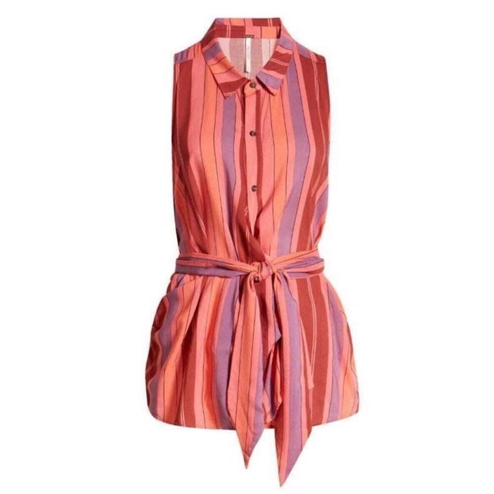 Free People Mackenzie Wrap Top Berry Colored M